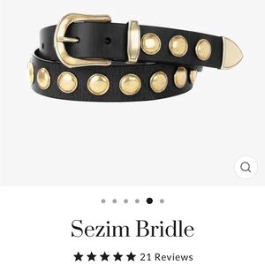 Brave leather studded Sezim belt
